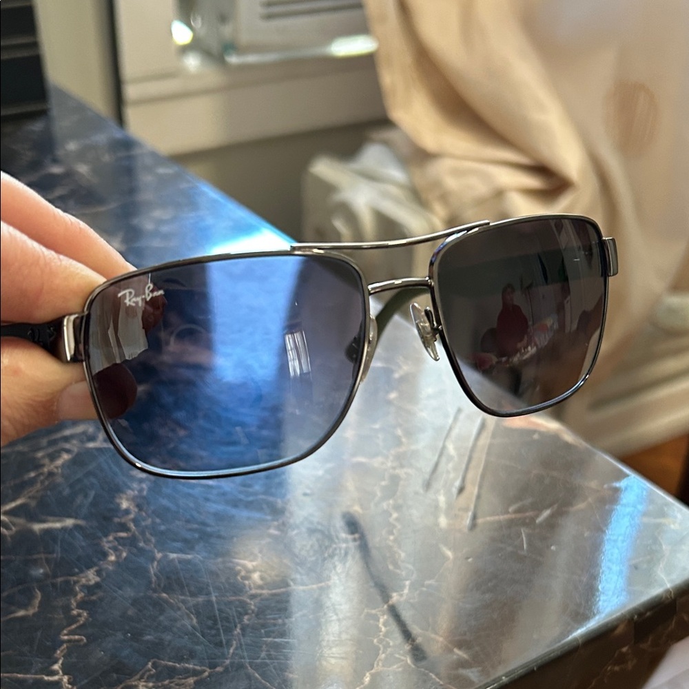 Ray-Ban Silver and Black Sunglasses
